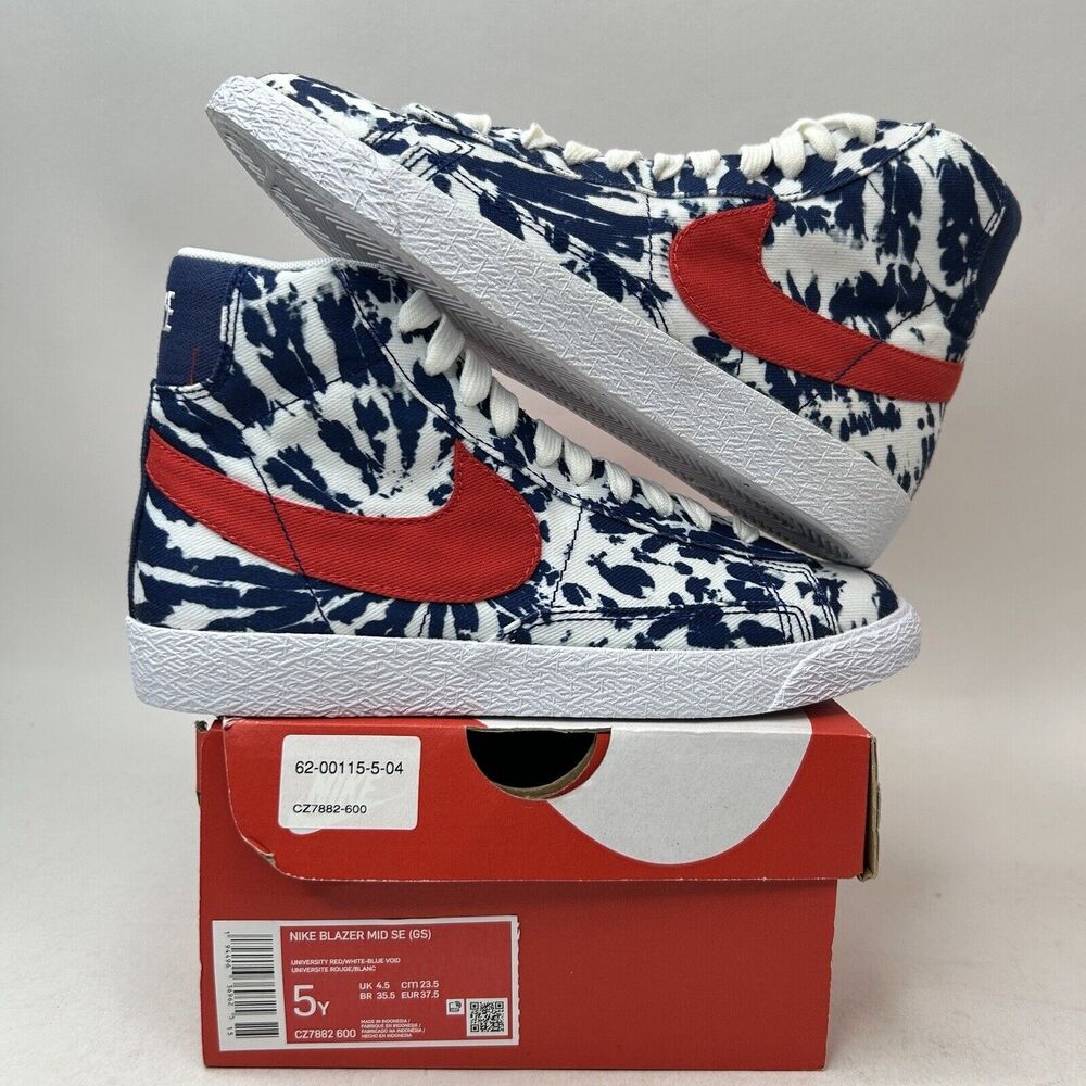 Nike Shoes Blazer Mid SE Tie-Dye “White Blue Red” 2024